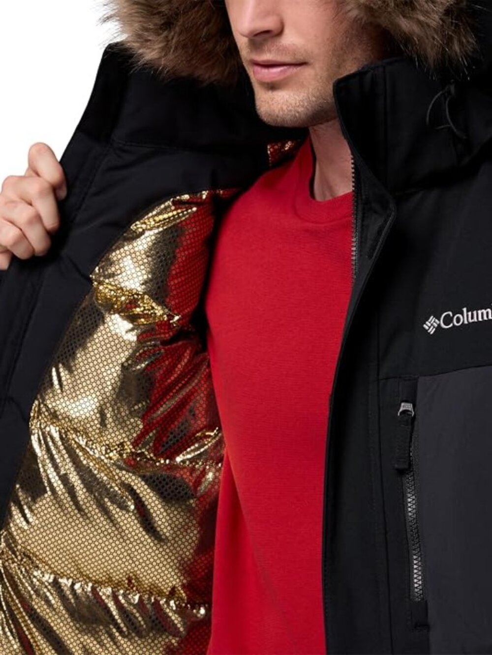 Columbia Men's Size XL Marquam Peak Fusion Parka Omni-Heat Infinity Black NWT